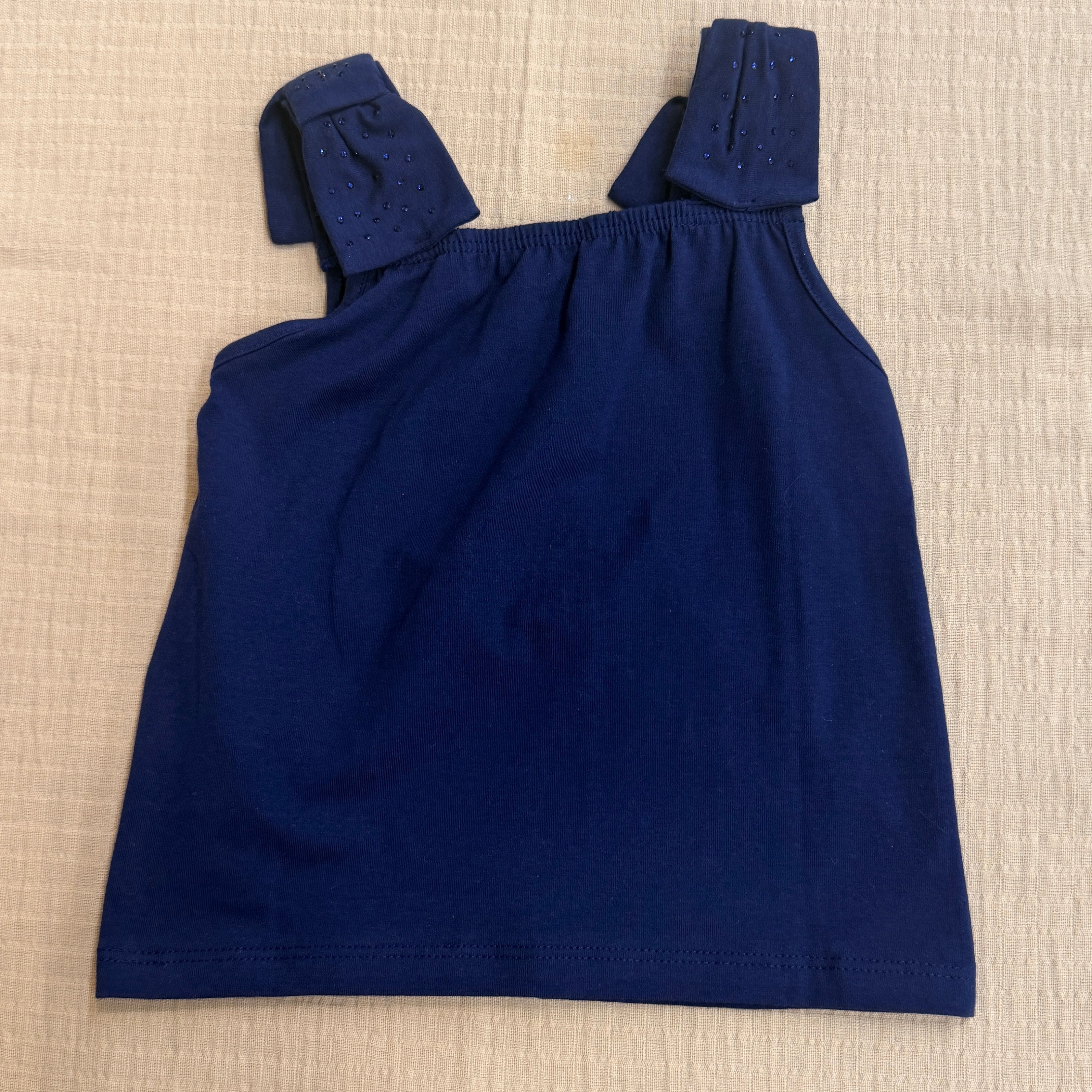 Bow Sleeve Navy Top