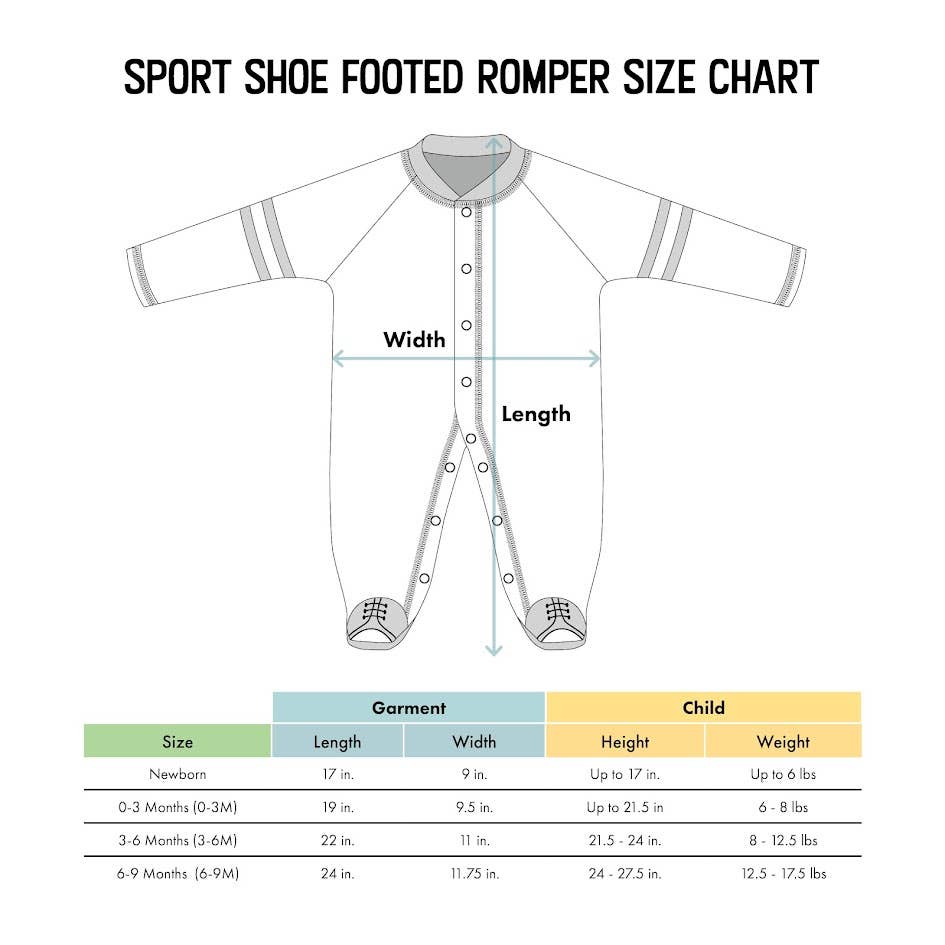 Michigan Wolverines Sports Shoe Footed Romper