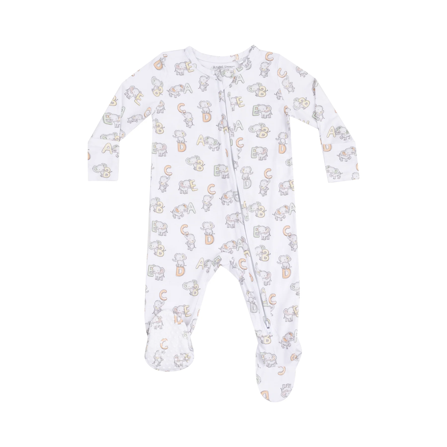 Vintage Elephant Zipper Footie