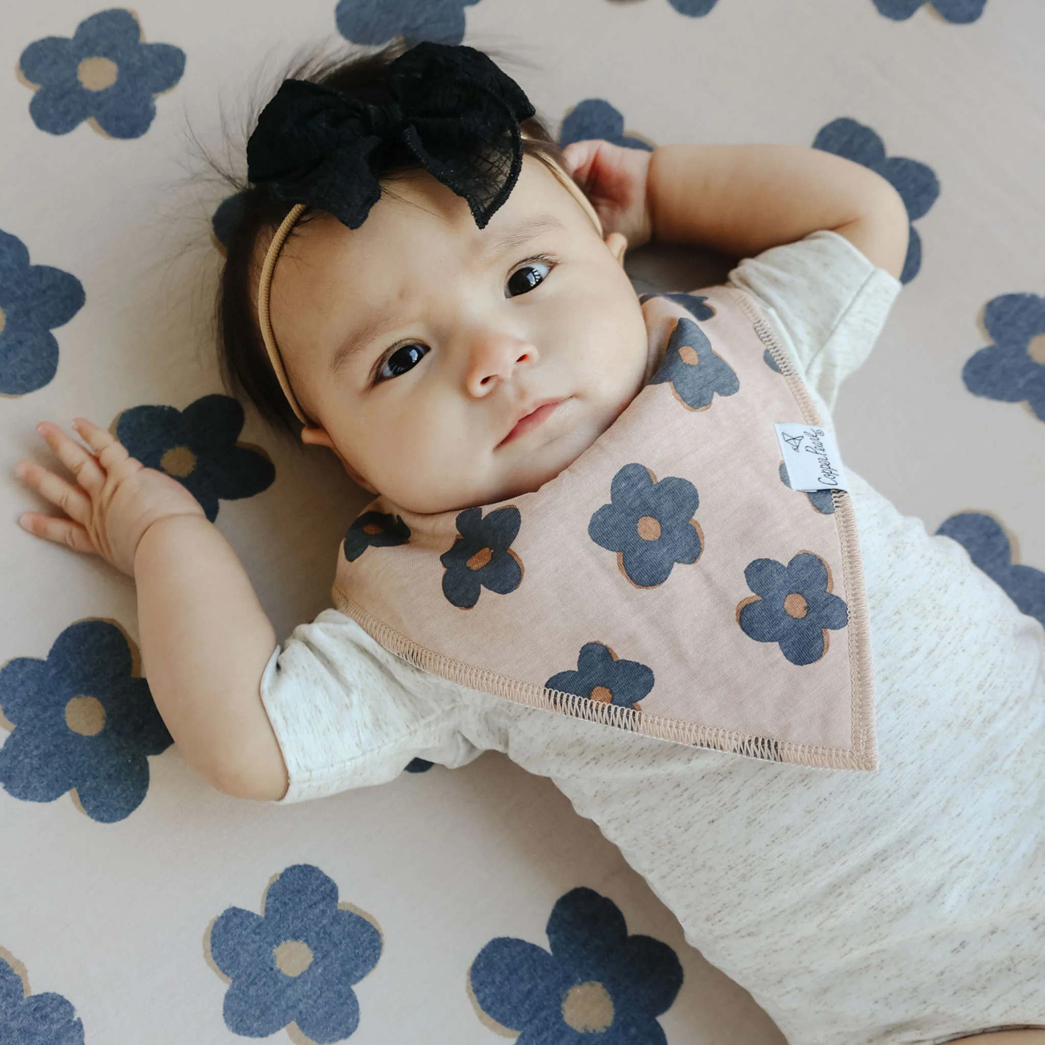 Gemma in Tan Bandana Bib Set 4-pack