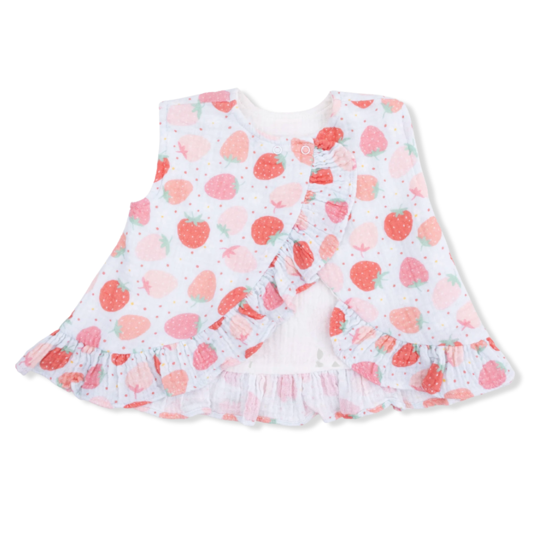 Strawberry Bliss Ruffle Back Top & Bloomer