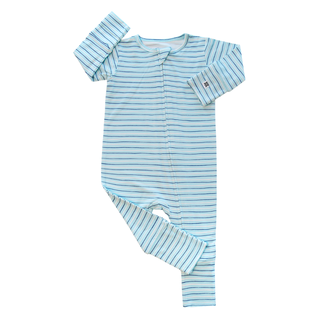Blue Stripe Convertible Romper