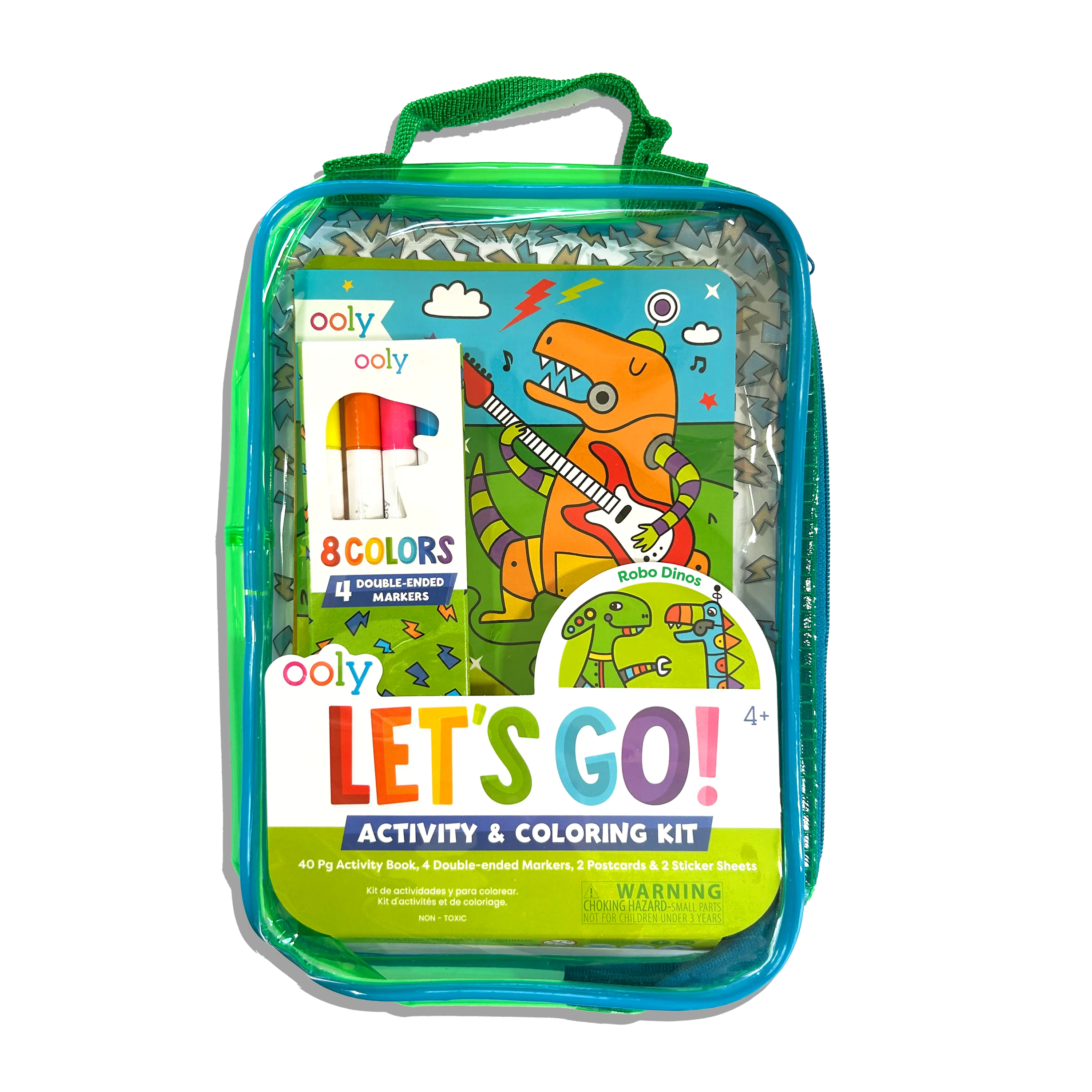 Let's Go!: Activity & Coloring Kit - Robo Dinos