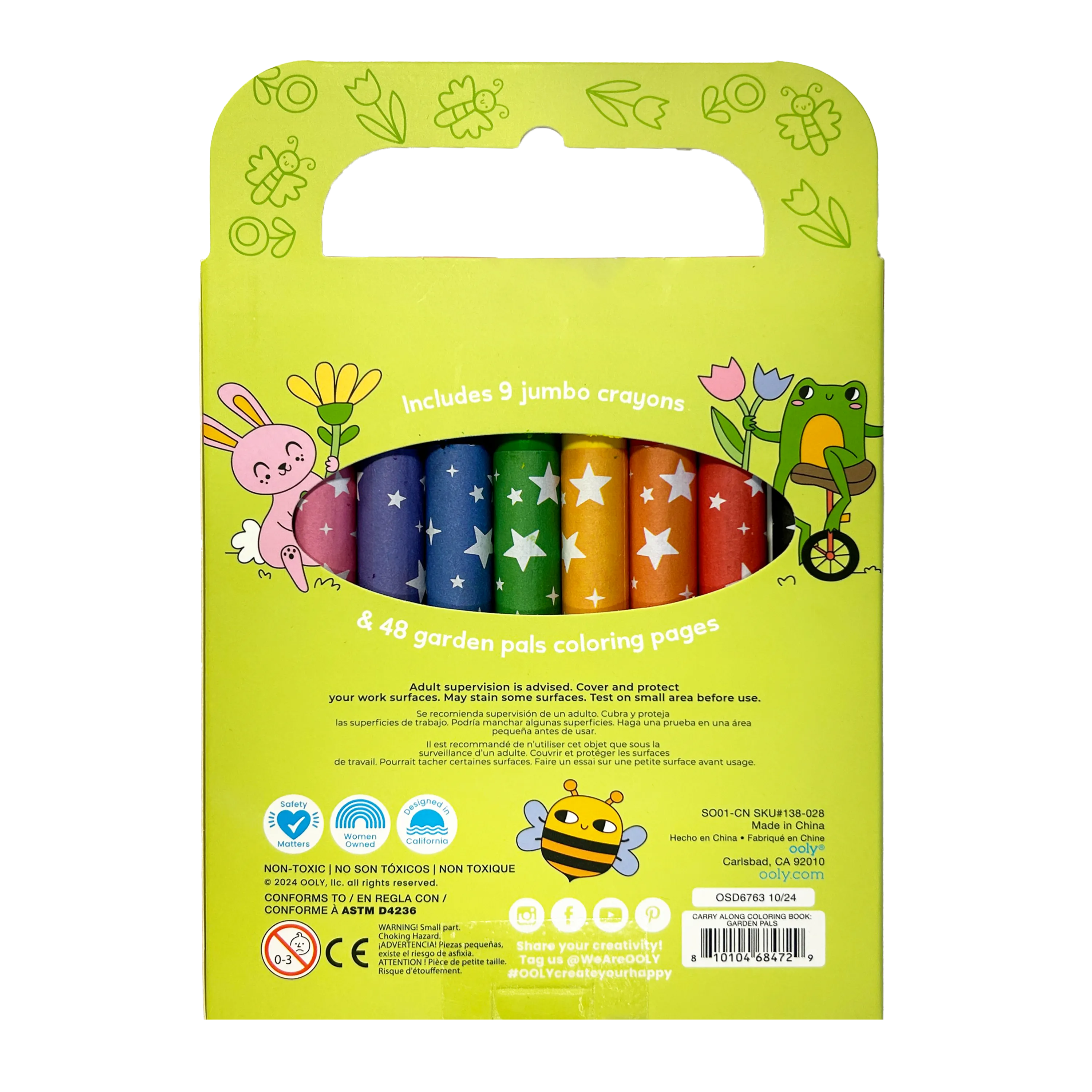 Carry Along! Coloring Book and Crayon Set - Garden Pals