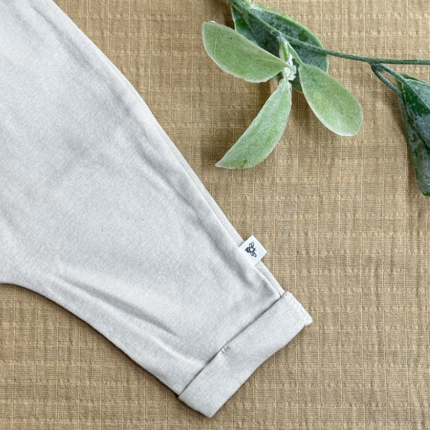 Taupe Organic Cotton Baby Pants