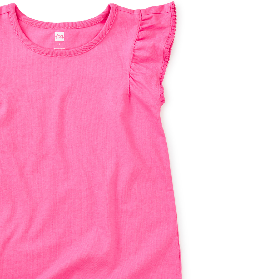 Carousel Pink Pom-Pom Flutter Top