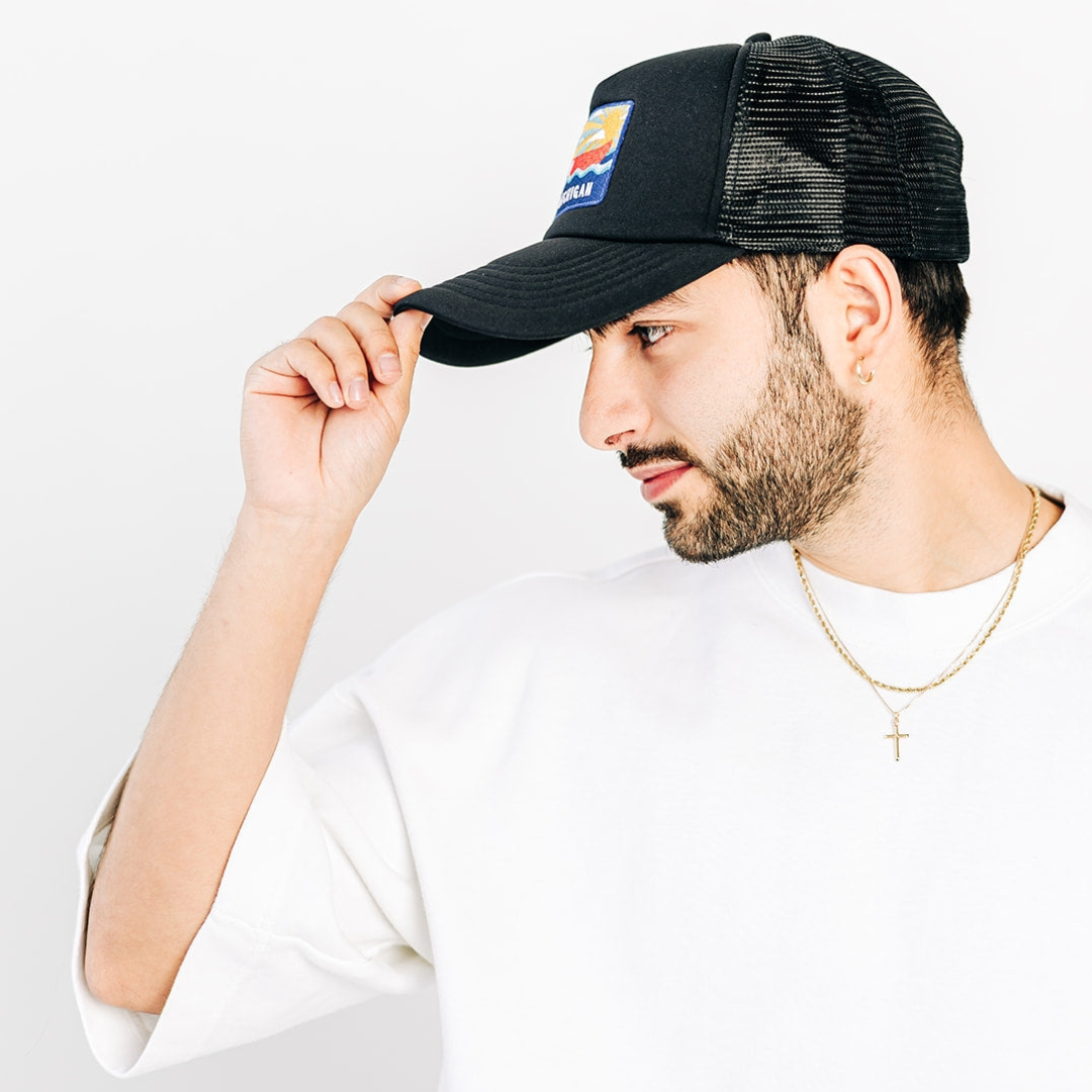 Michigan Postcard Trucker Hat