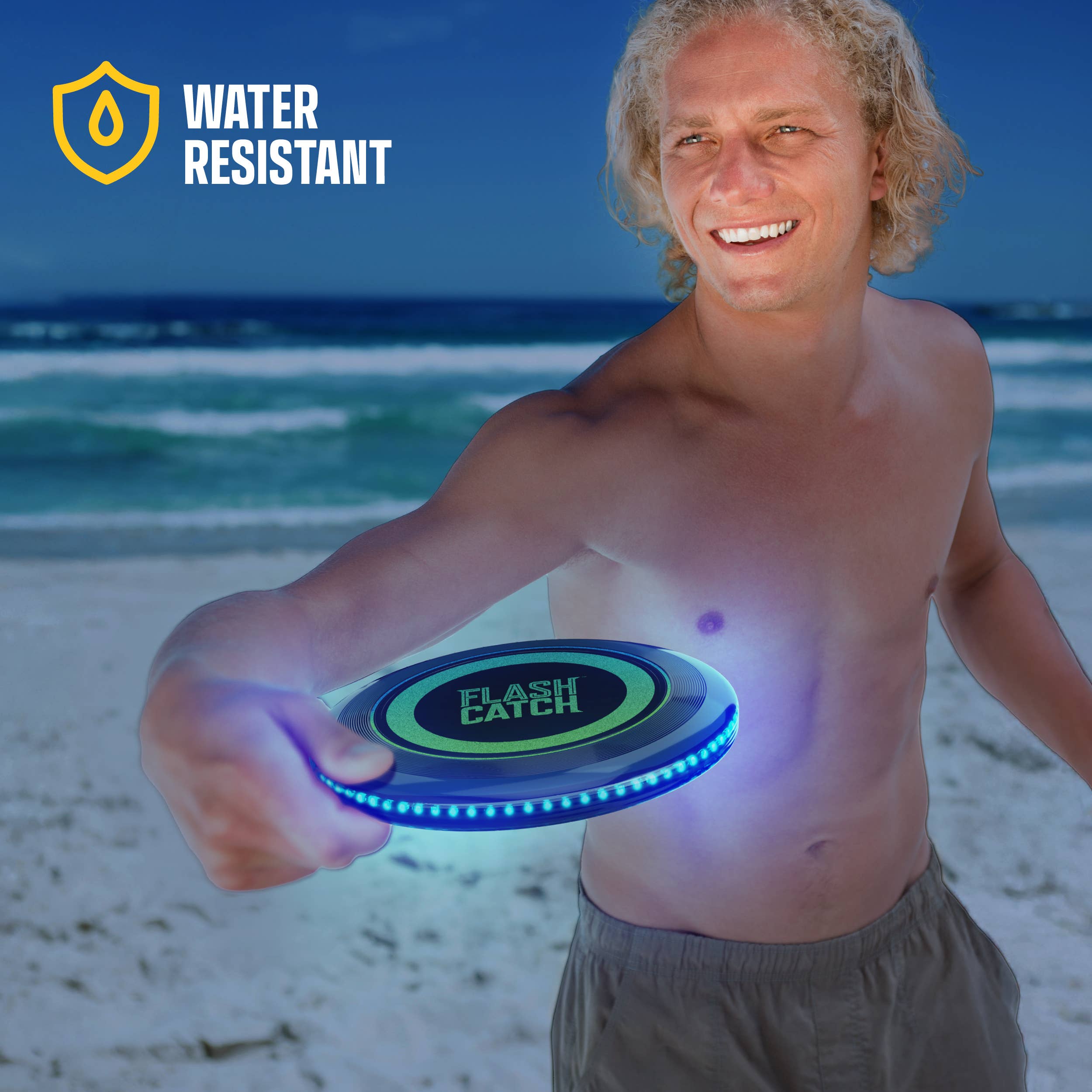 Rechargeable Light-up Flying Disc, Motion Activated Frisbee