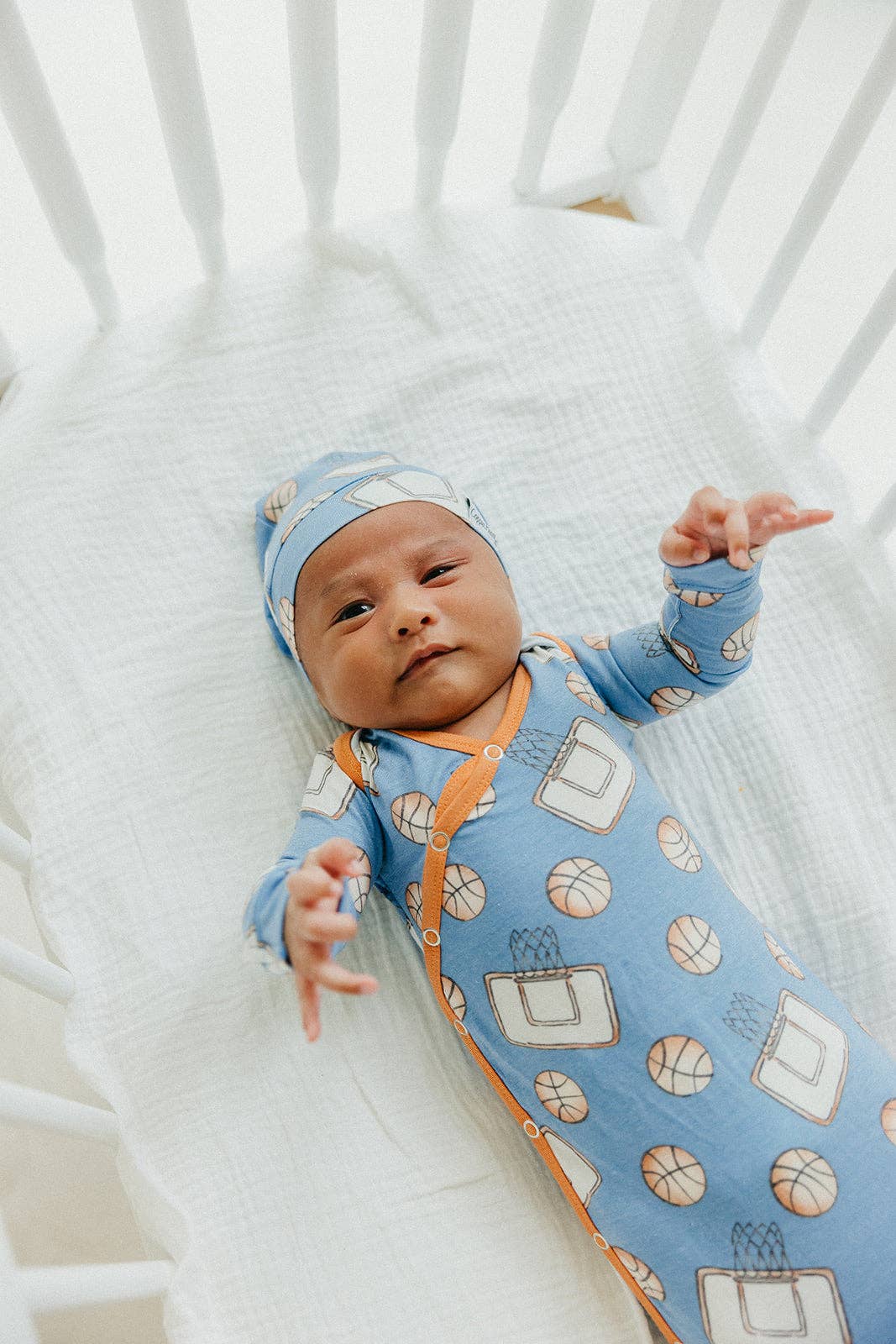 Newborn Knotted Gown - Dunk