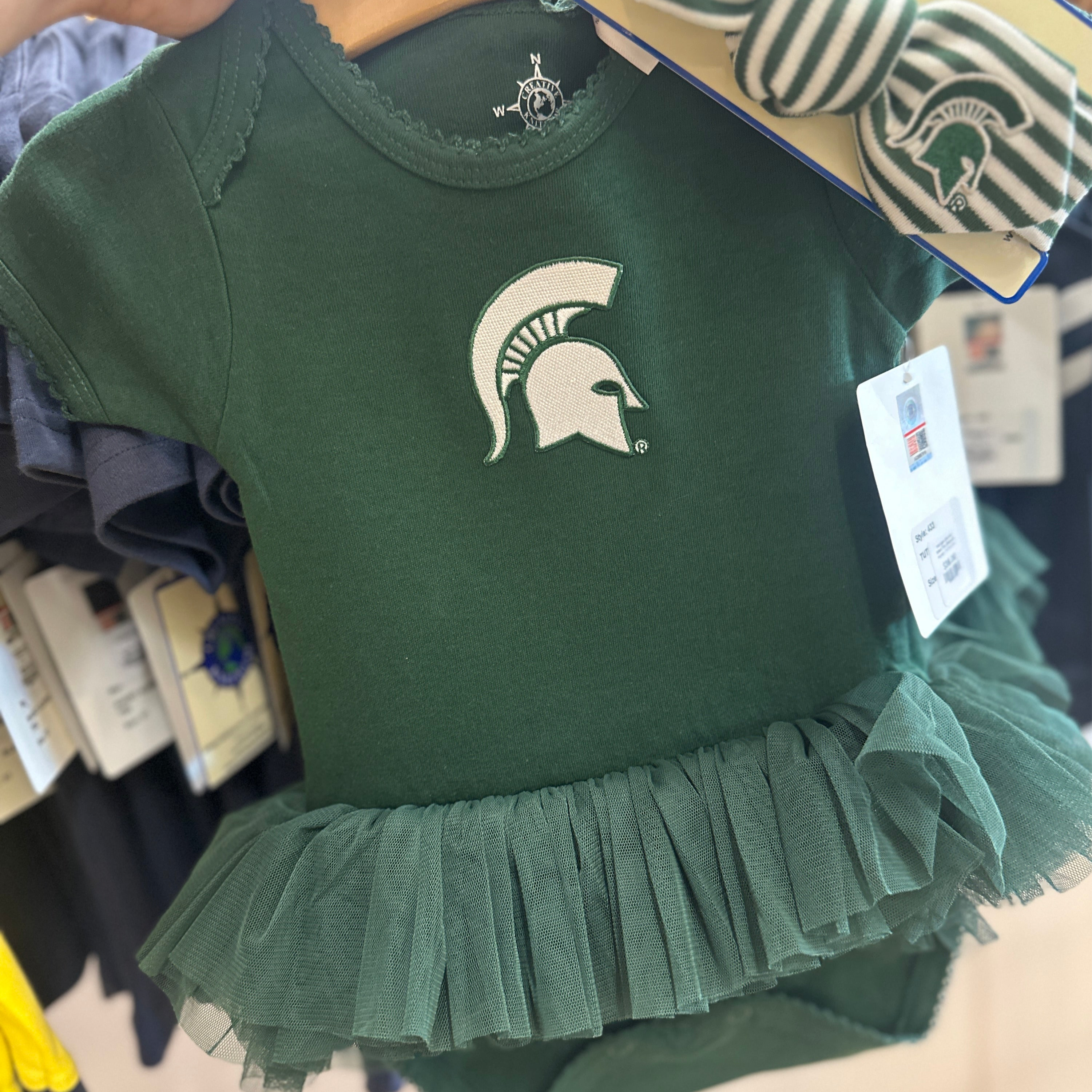 Michigan Spartan Infant Tutu Bodysuit