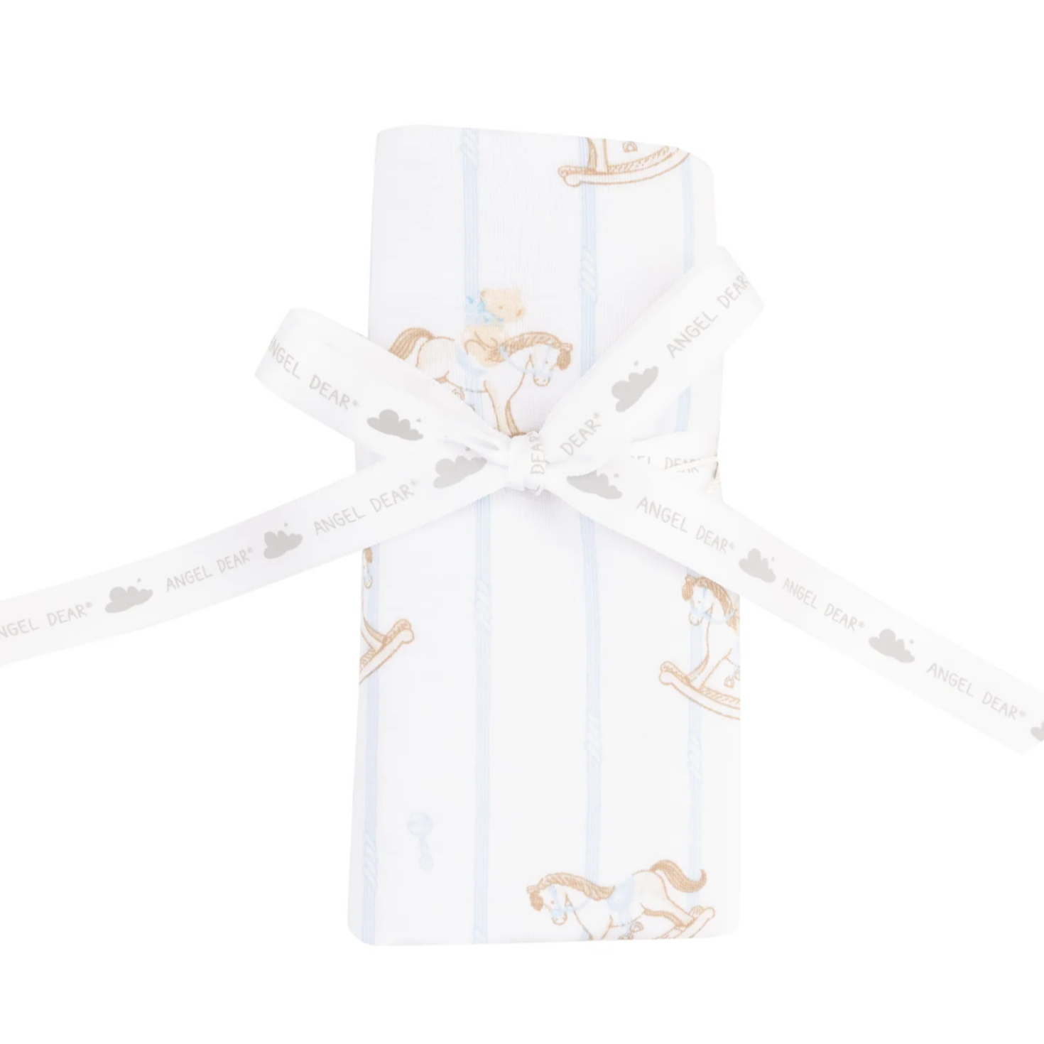 Blue Vintage Rocking Horse Blanket