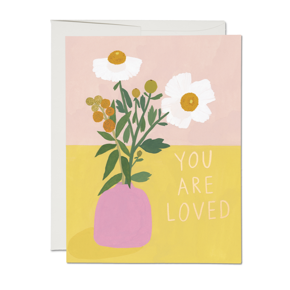 White Poppies encouragement greeting card