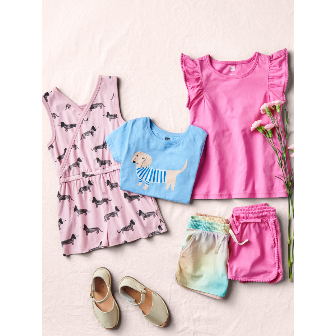 Carousel Pink Pom-Pom Flutter Top
