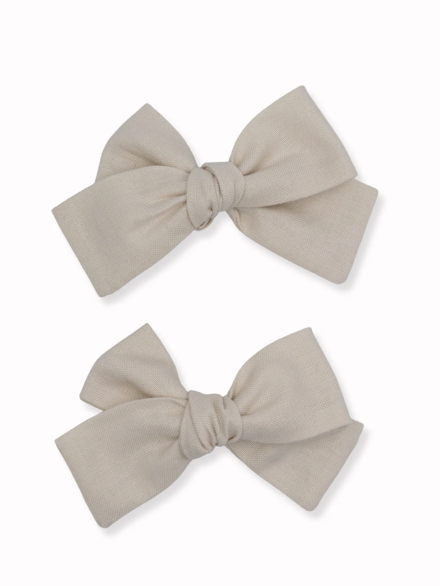 Ivory Cotton Pinwheel Bow Set