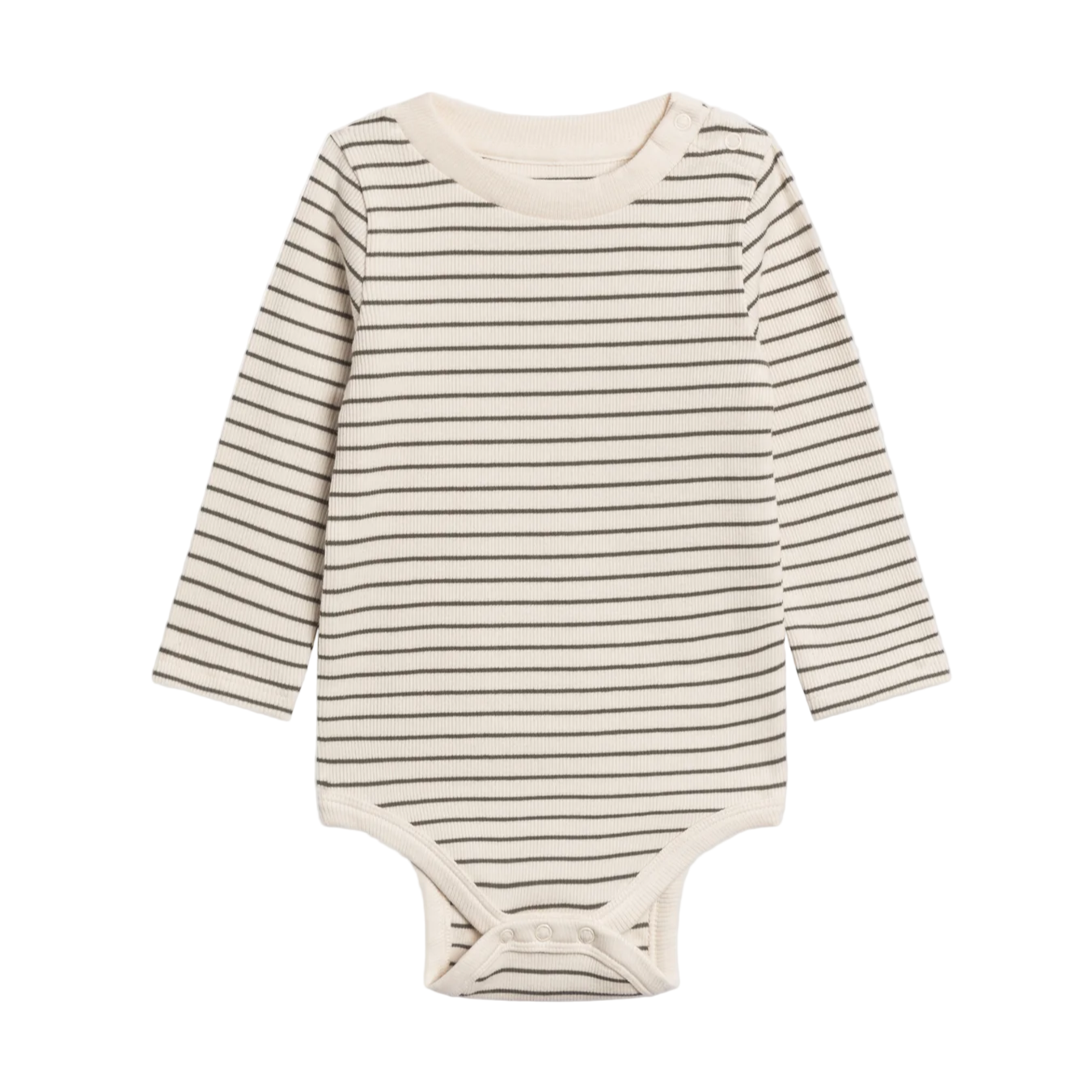 Sammy Ribbed Snap Shoulder Long Sleeve Bodysuit