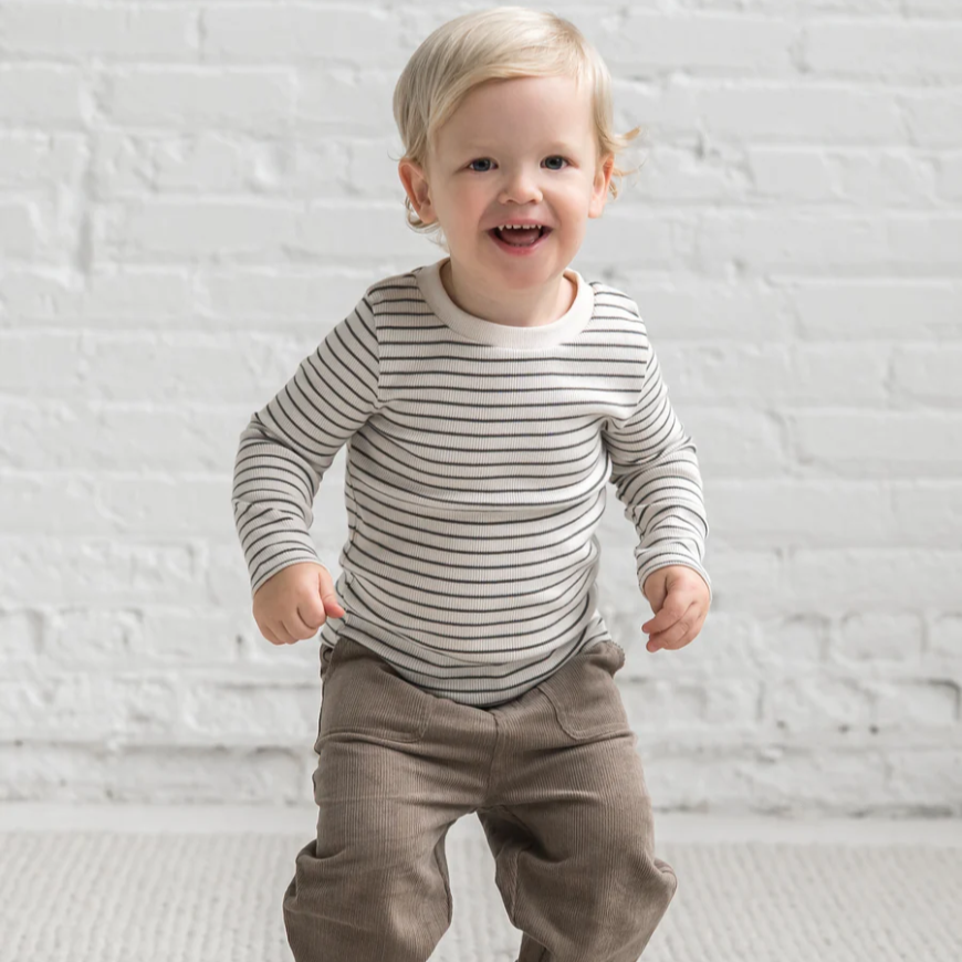 Rory Striped Ribbed Long Sleeve Top