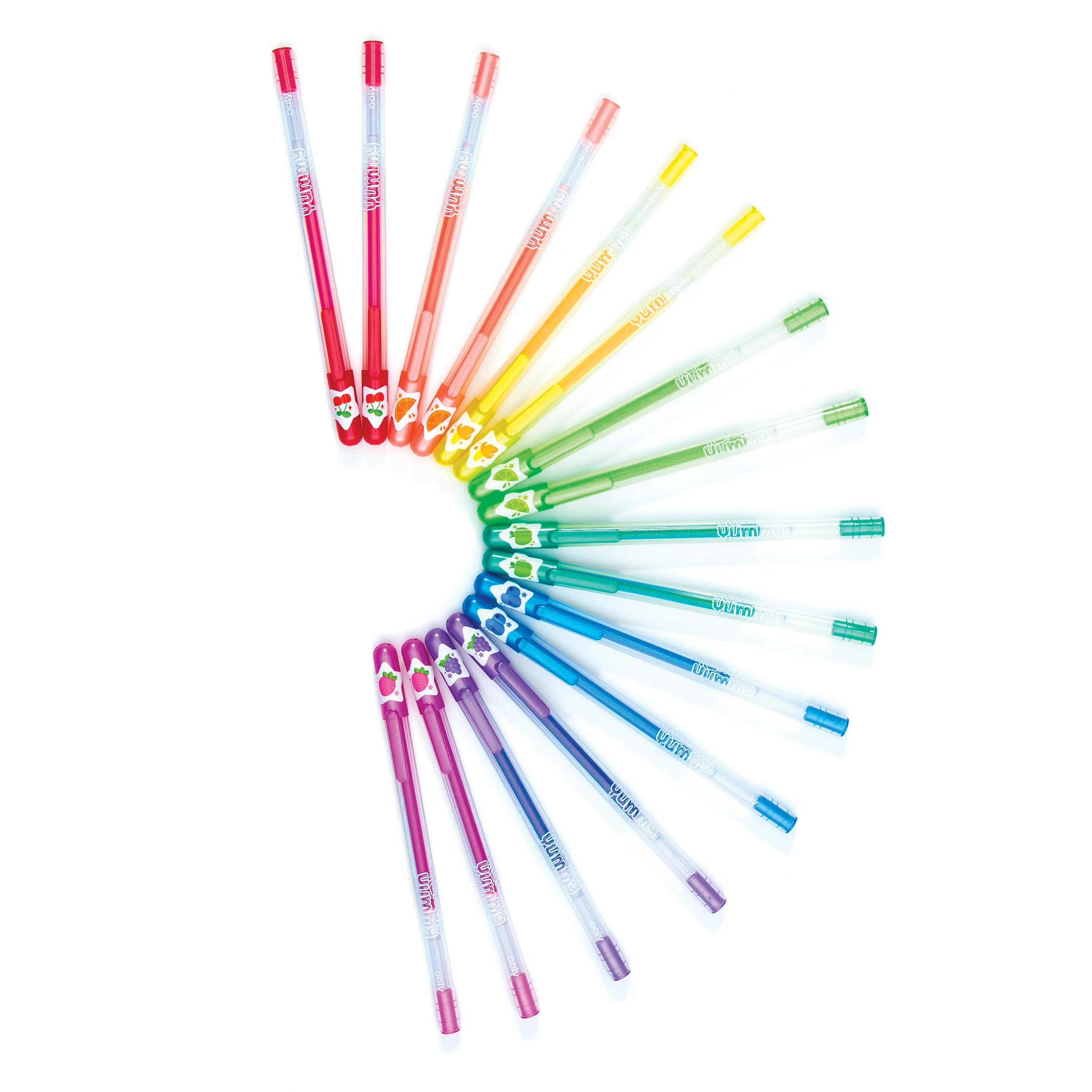 Scented Glitter Gel Pens - 12 Pack Fruity Colors for Kids | OOLY