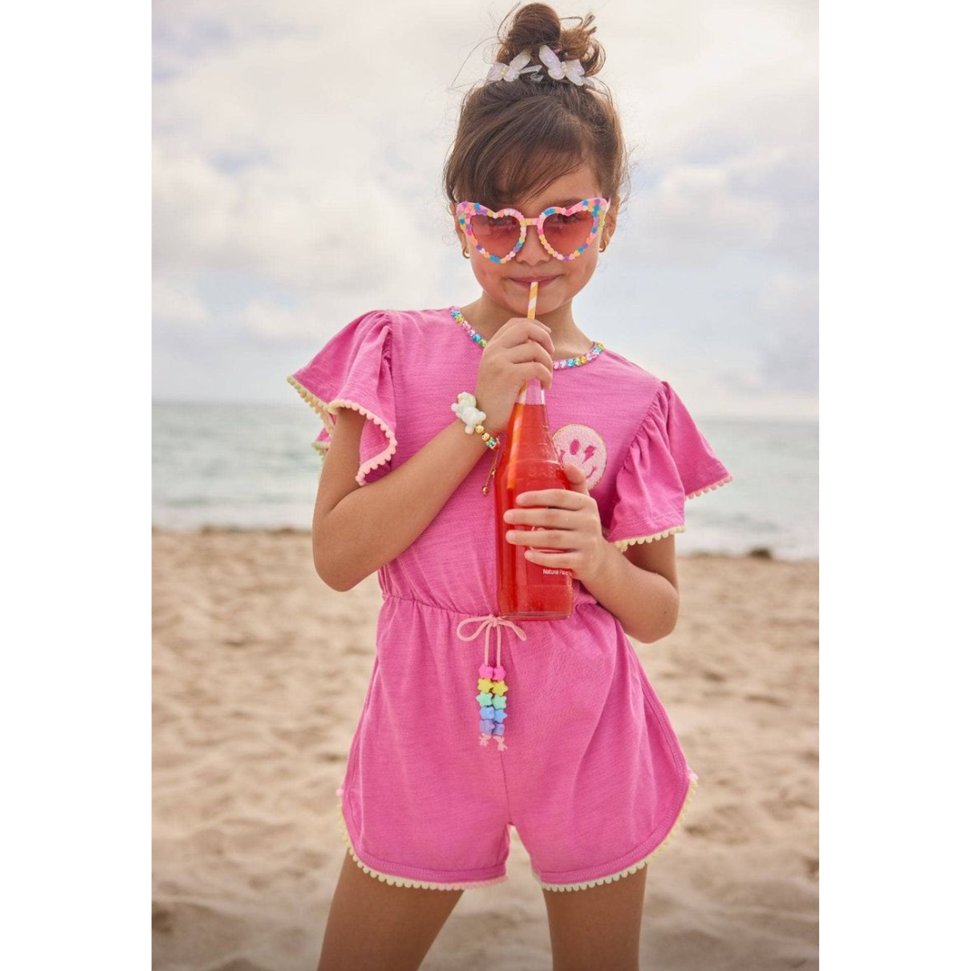 Pink Gems Emoji Romper