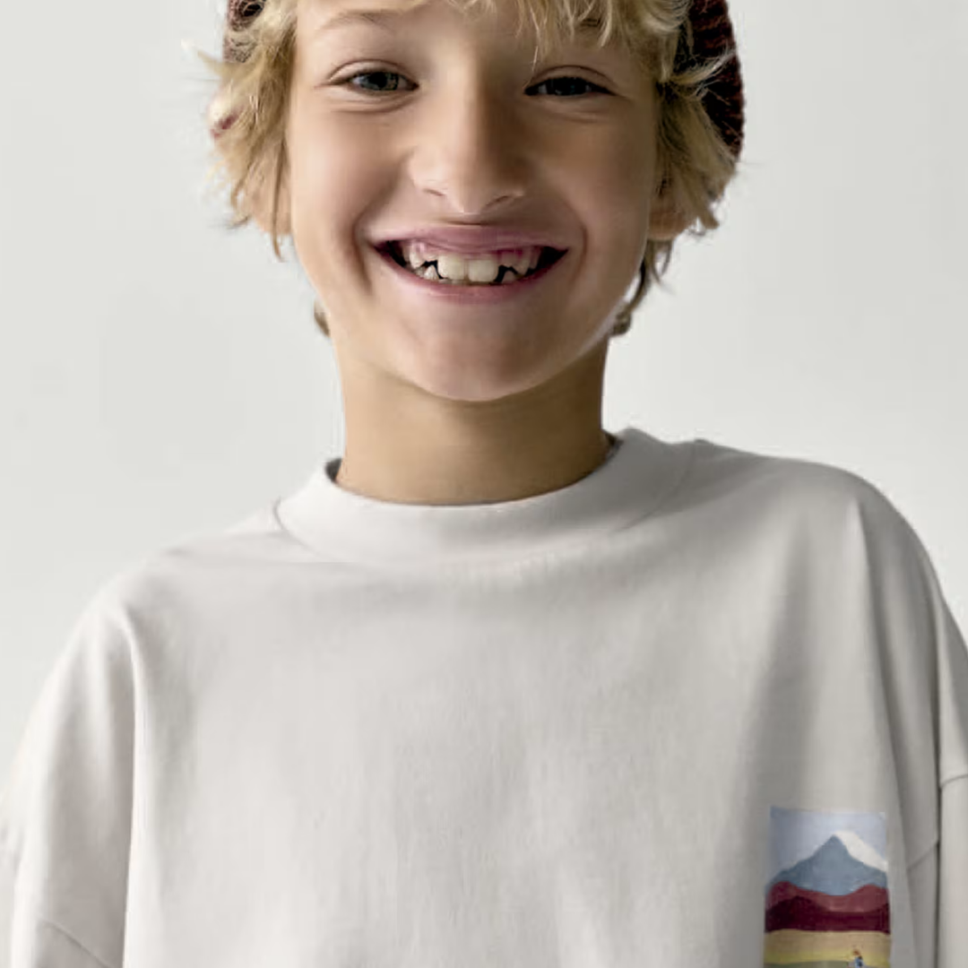 Off White Boston Kids Back Graphic T-Shirt