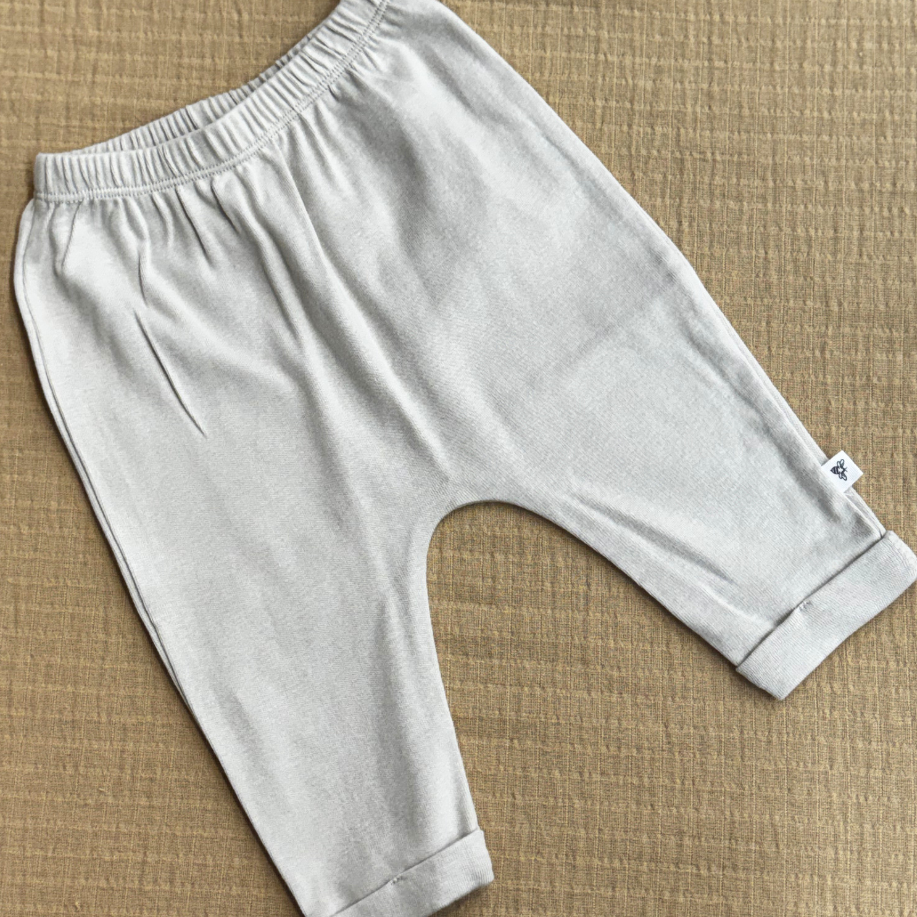 Taupe Organic Cotton Baby Pants