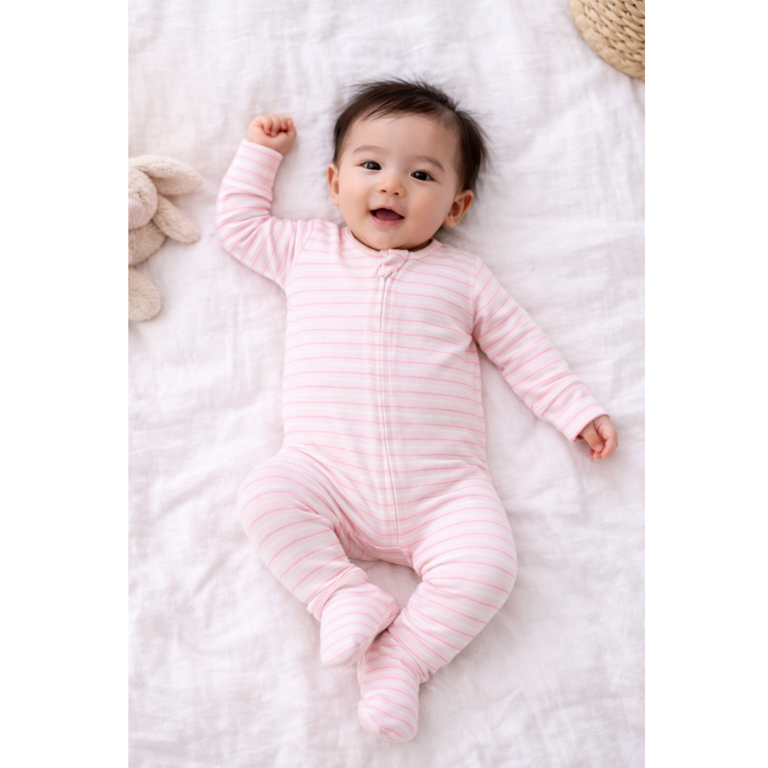 Pink Stripe Convertible Romper