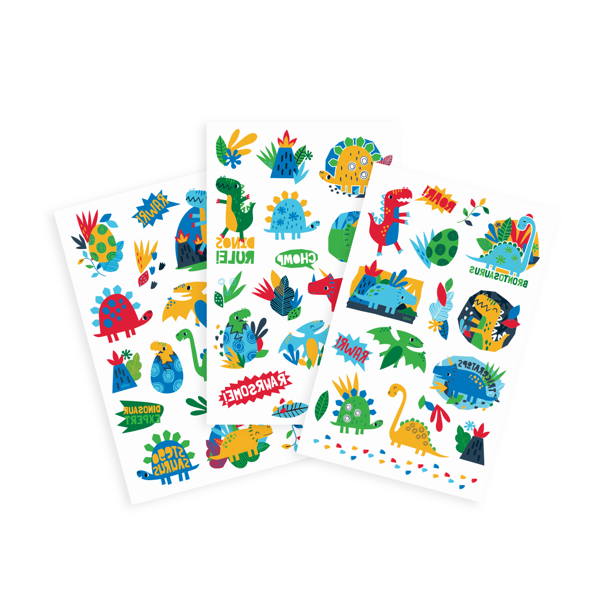 Dinosaur Temporary Tattoos for Kids - 50+ Dino Tattoos Pack | OOLY