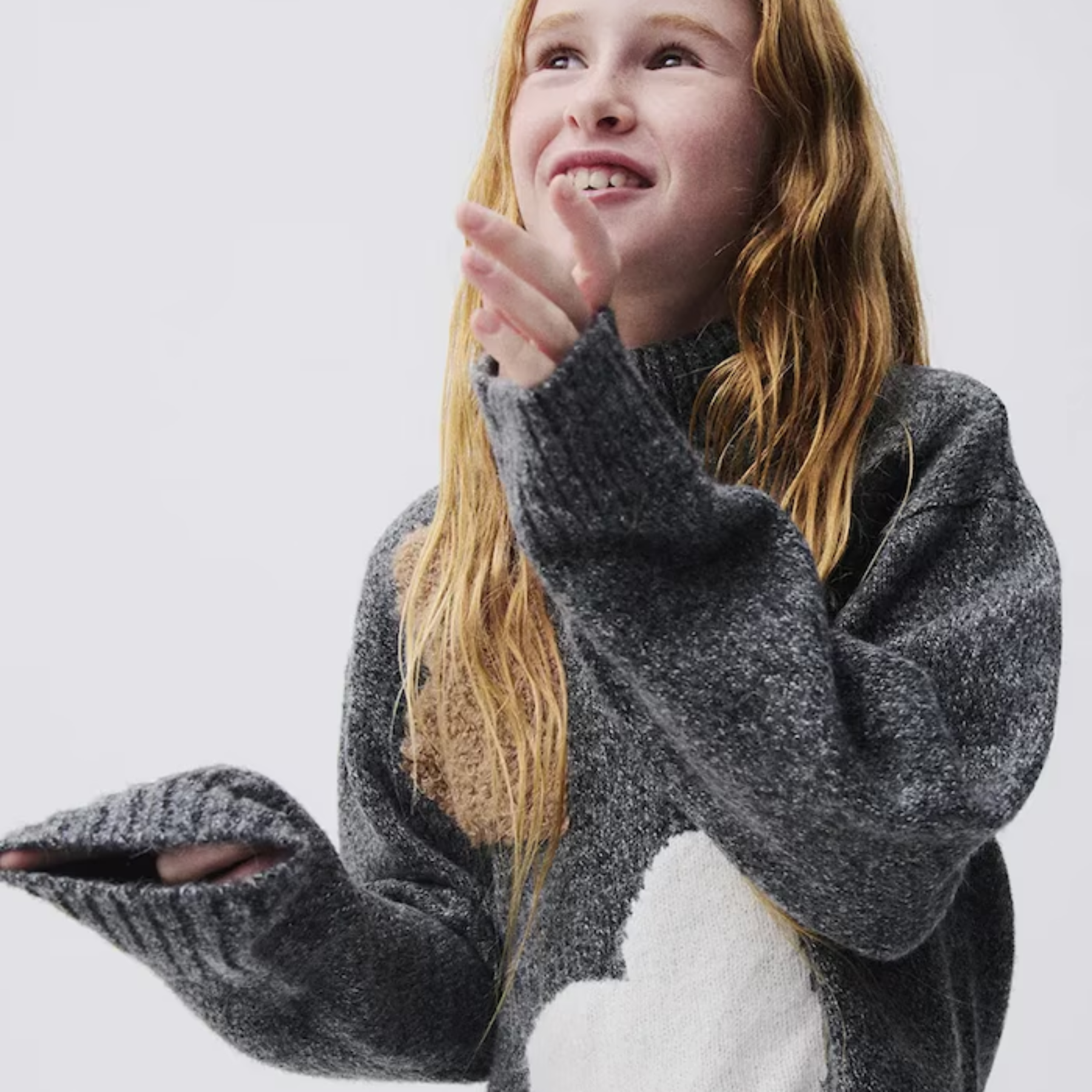 Grey Heart Sweater