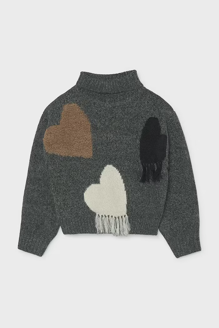 Grey Heart Sweater