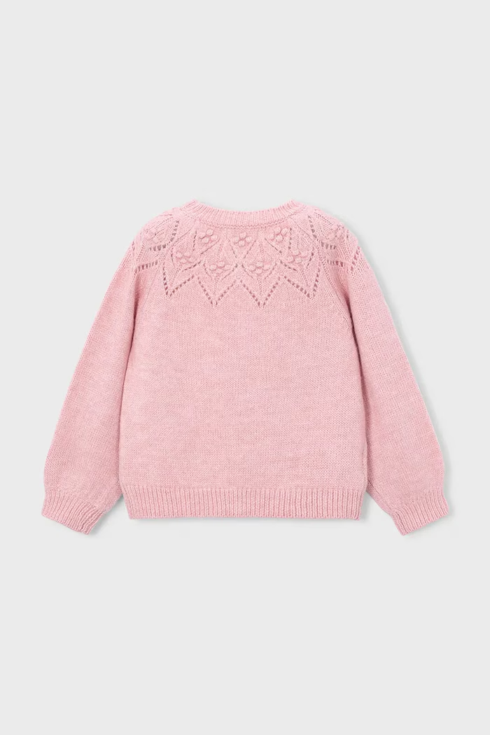 Pastel Pink Open Knit Sweater