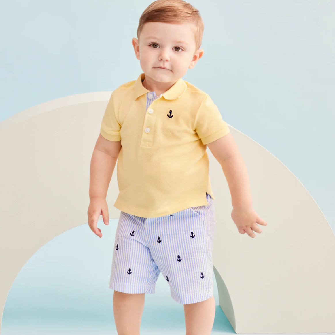 Anchor Seersucker Shorts (Toddler)