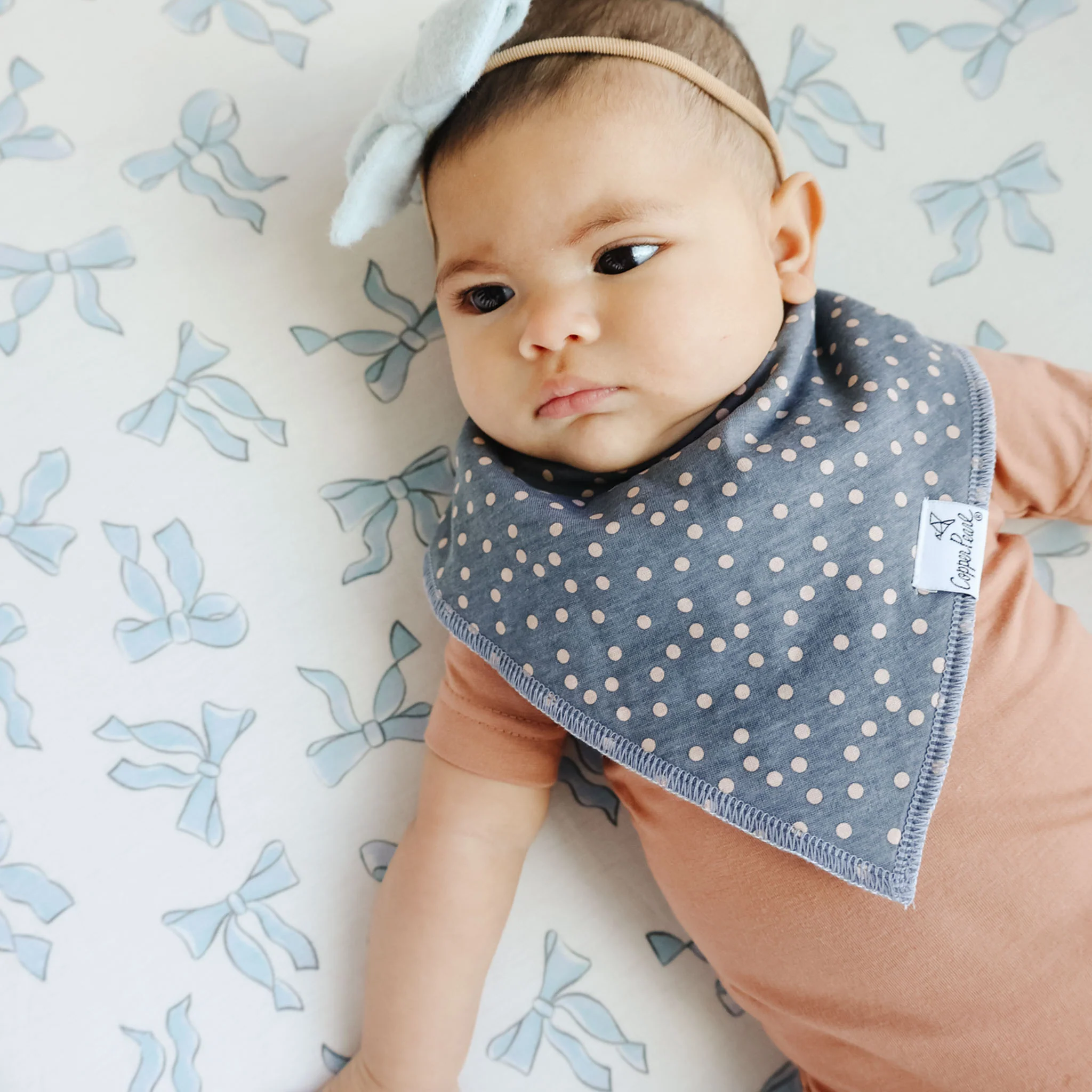 Gemma in Tan Bandana Bib Set 4-pack