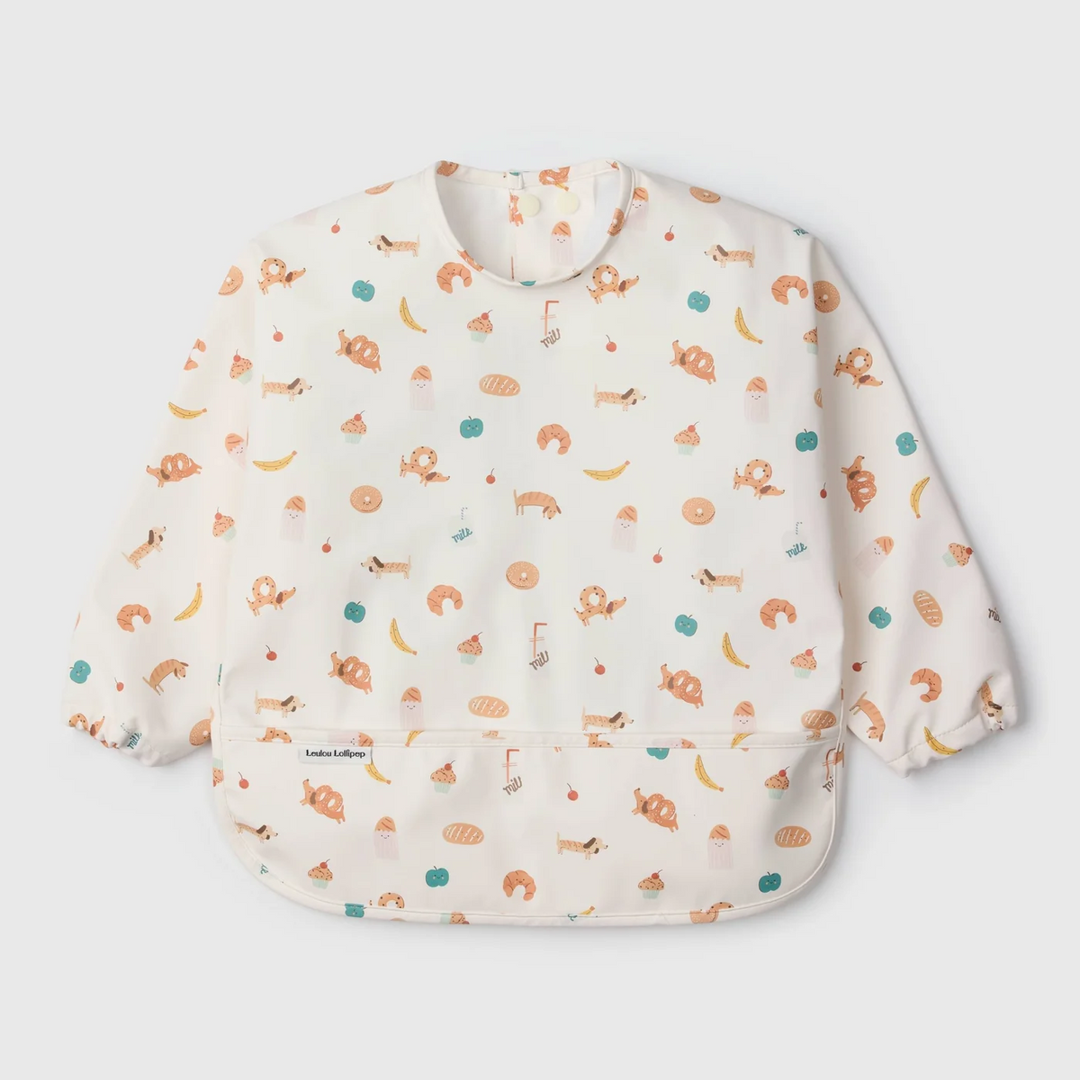 French Breakfast Long Sleeve Bib