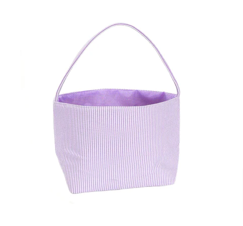 Lavender Seersucker Easter Basket