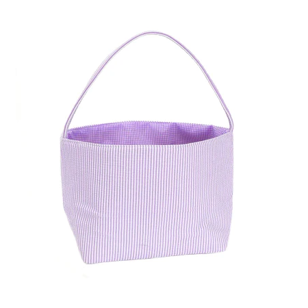 Lavender Seersucker Easter Basket