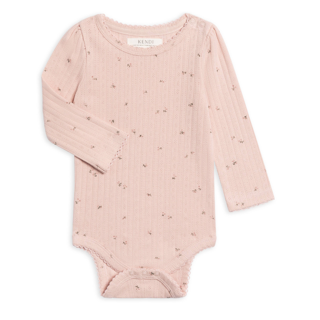 Thea Brushed Back Pointelle Long Sleeve Bodysuit