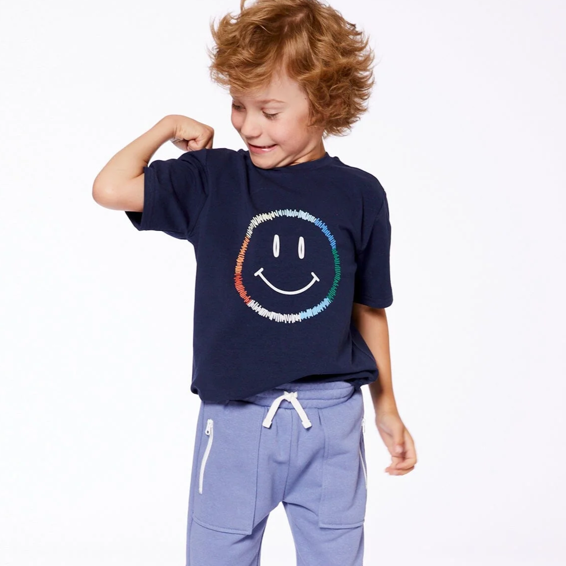 Happy Face Graphic Jersey Tee