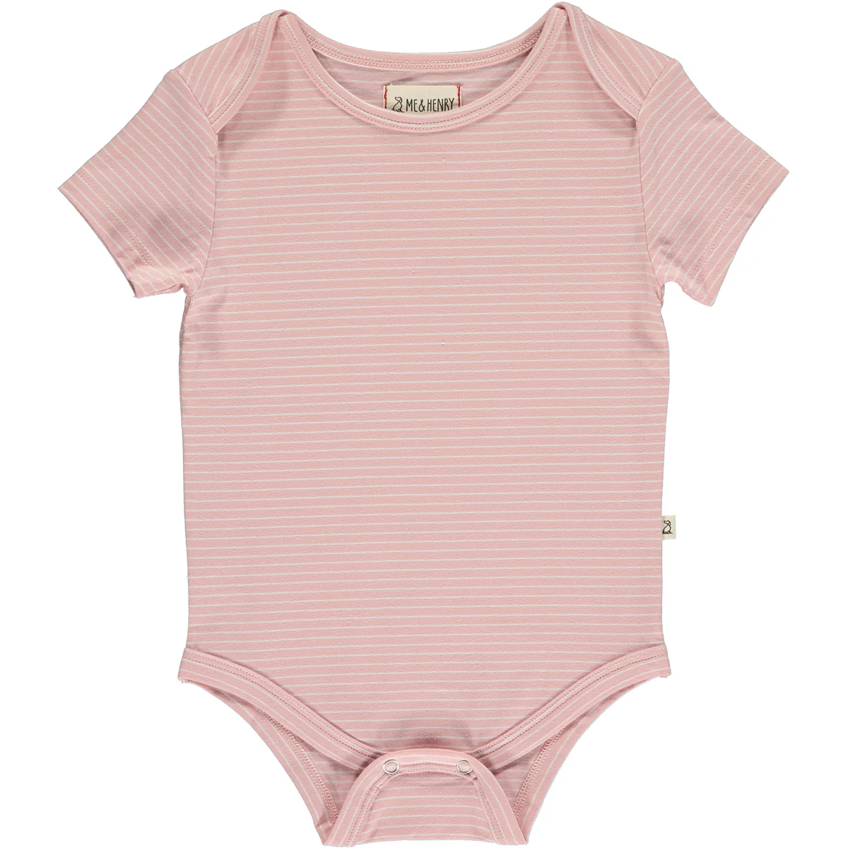 Striped Cotton Short Sleeve Onesie
