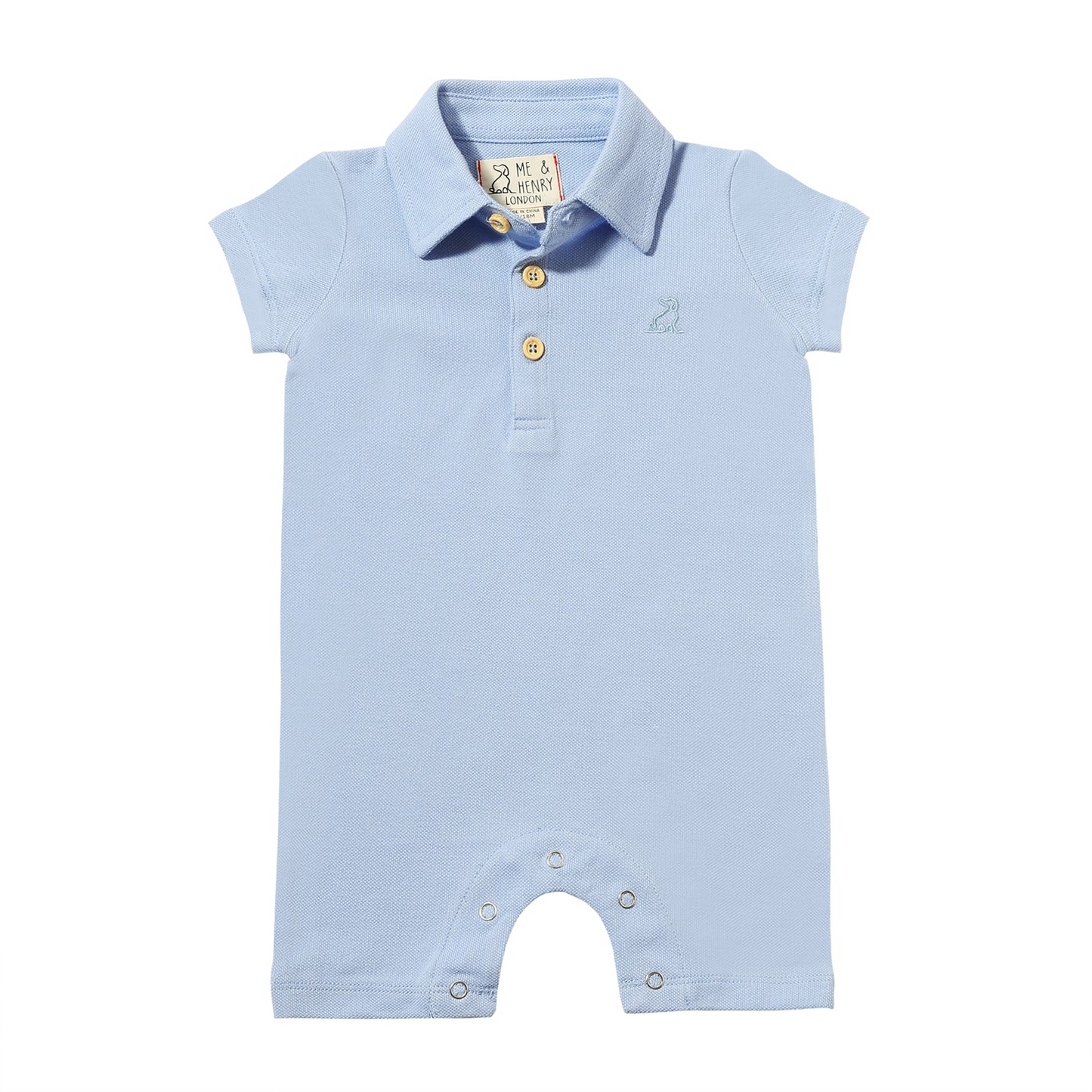 Blue Pique Drift Polo Romper