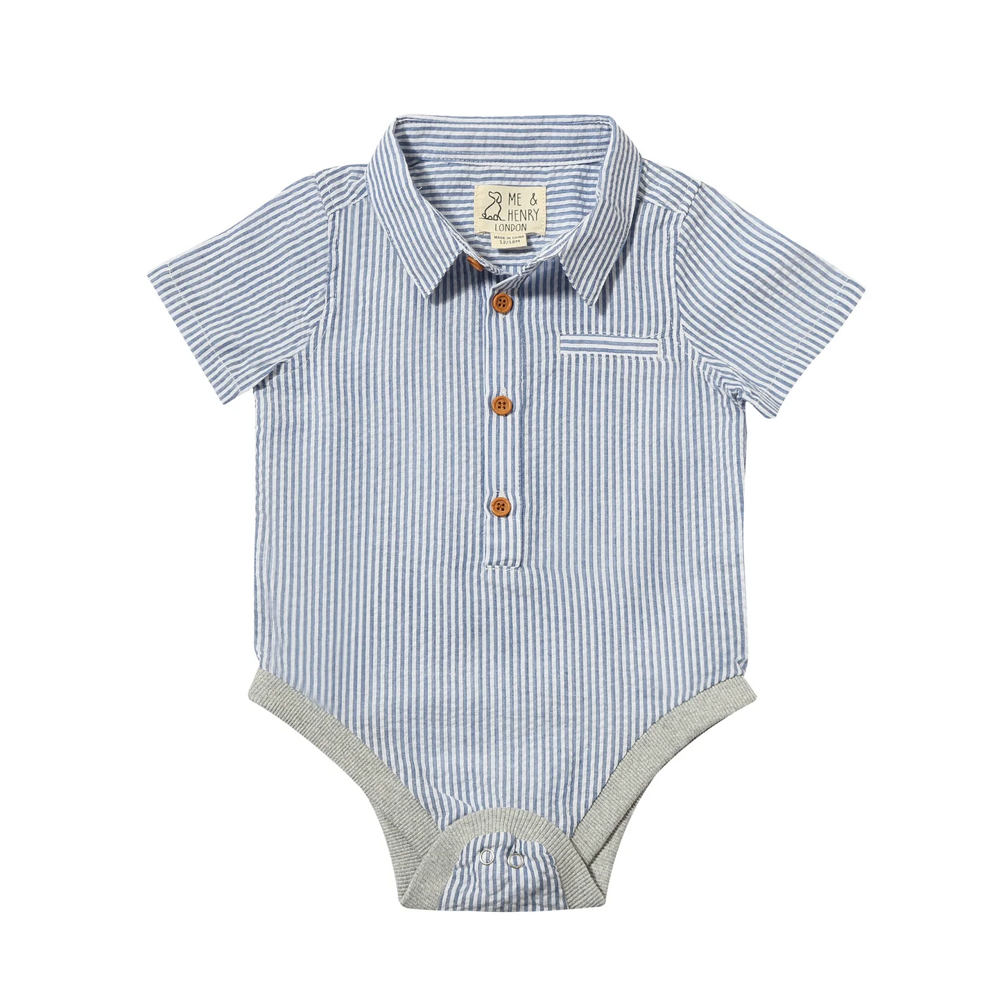 Royal White Helford Woven Onesie