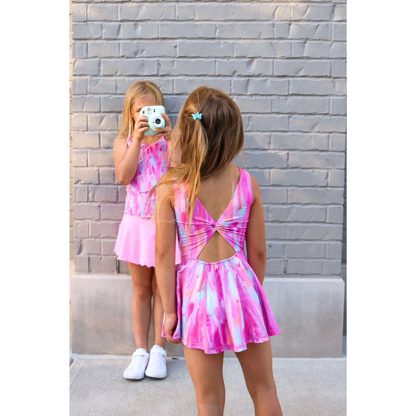 Spring Tie Dye Open Back Dress