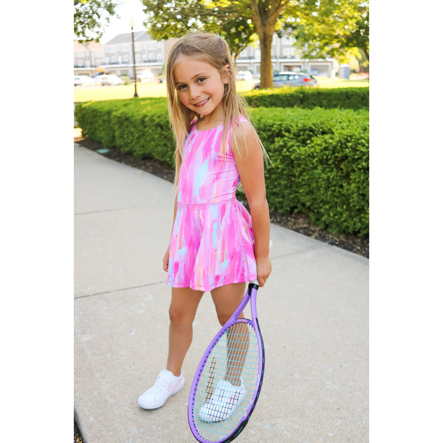 Spring Tie Dye Open Back Dress