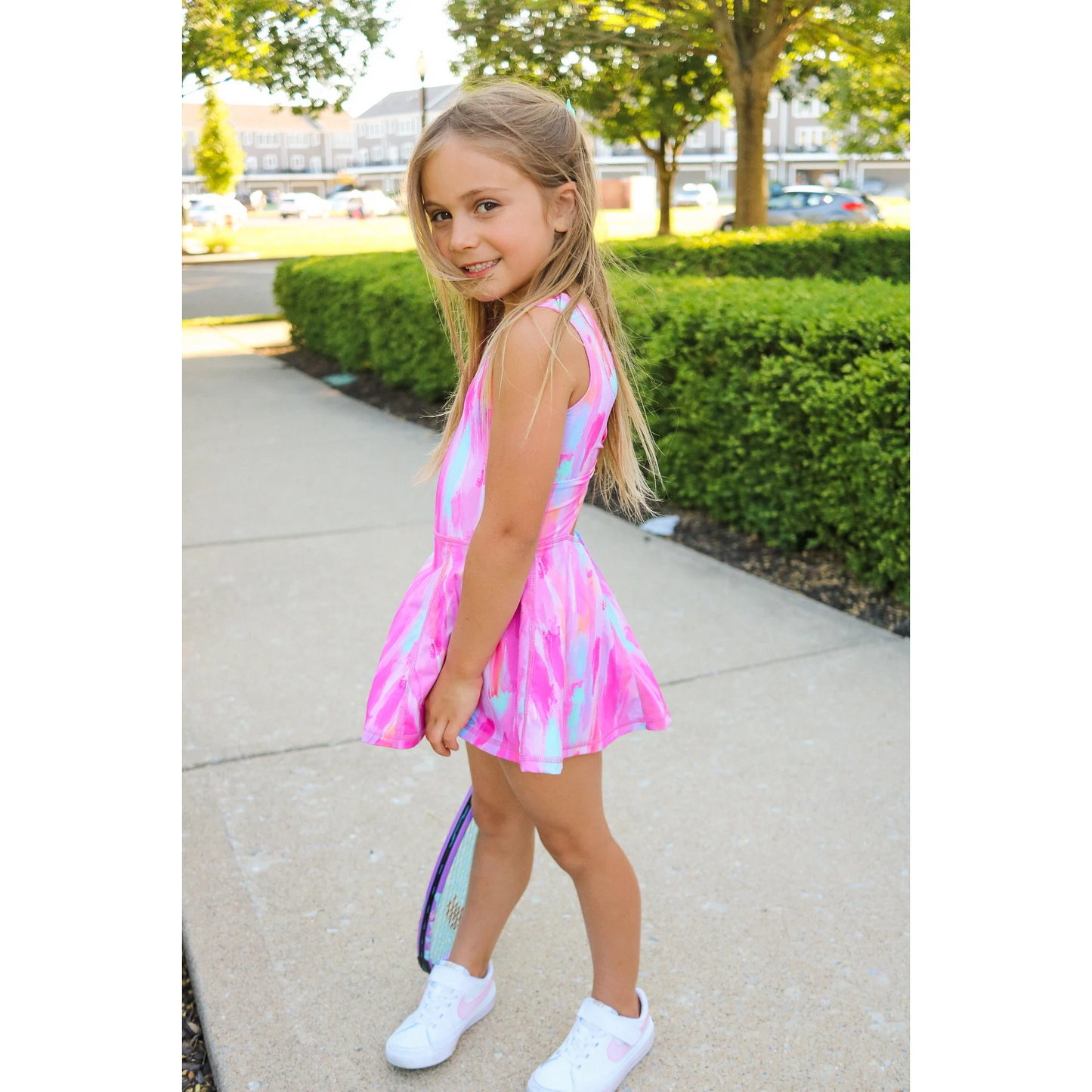 Spring Tie Dye Open Back Dress