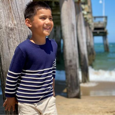 Navy Cream Stripe Breton Sweater
