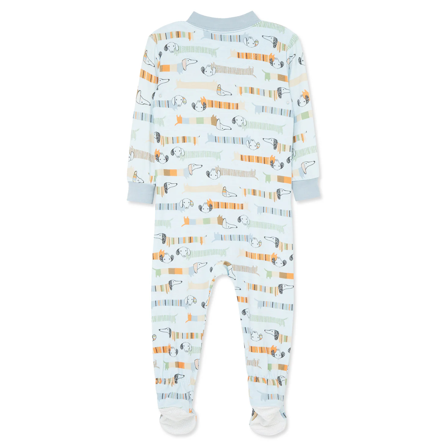 Blue Puppy Zipper Footie