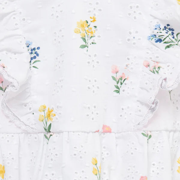 White Eyelet Floral Bubble