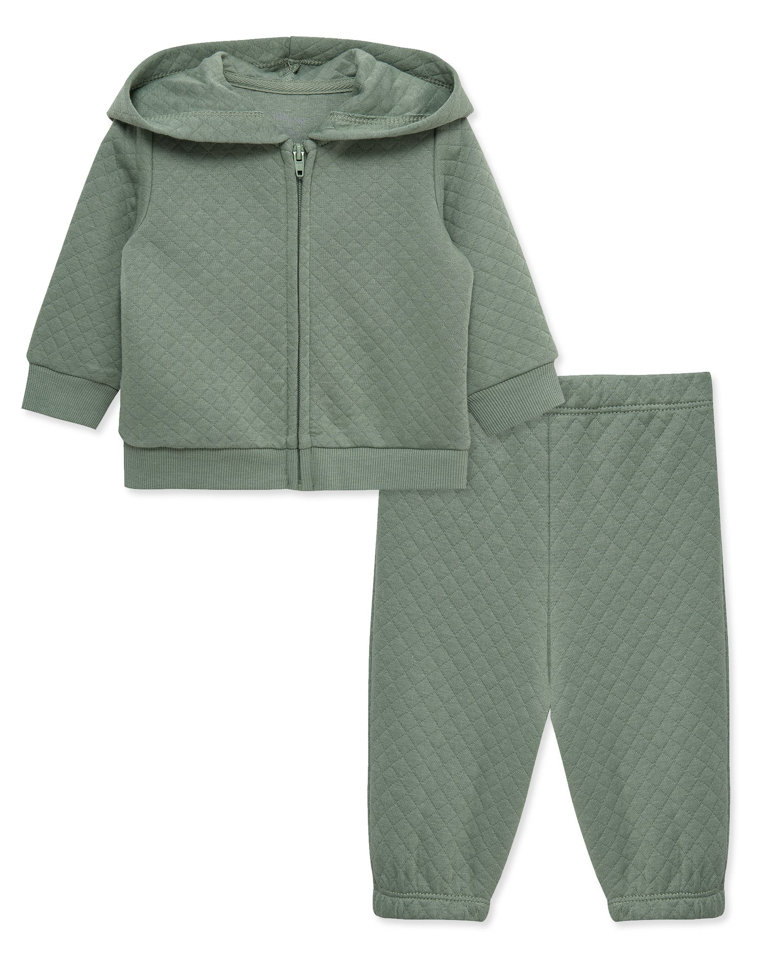 Green Quilted Jacket Set