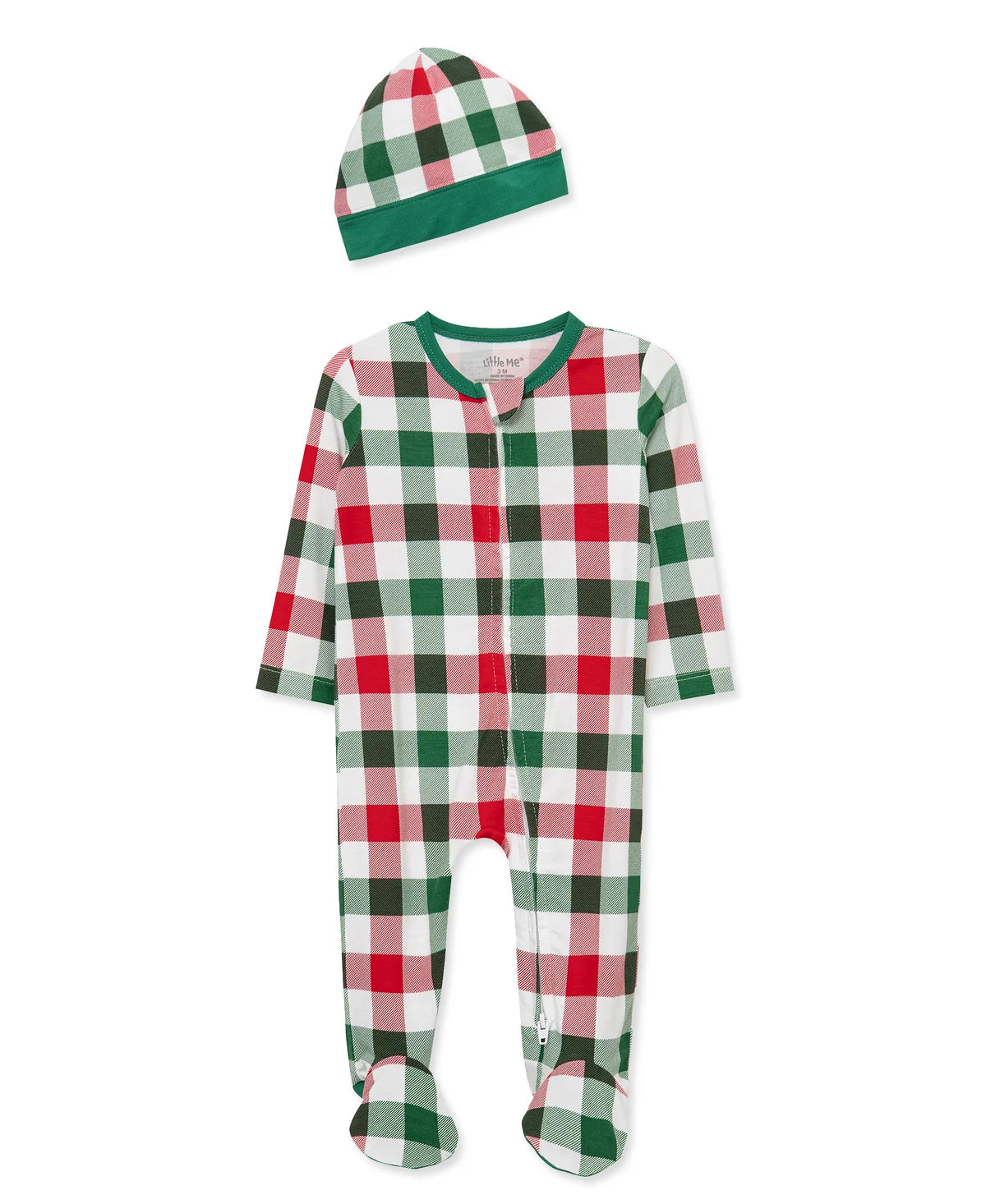 Plaid Footie & Hat