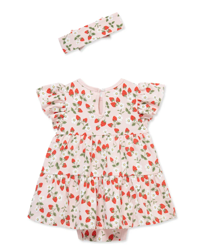 Strawberry Flutter Bodysuit and Bow Set