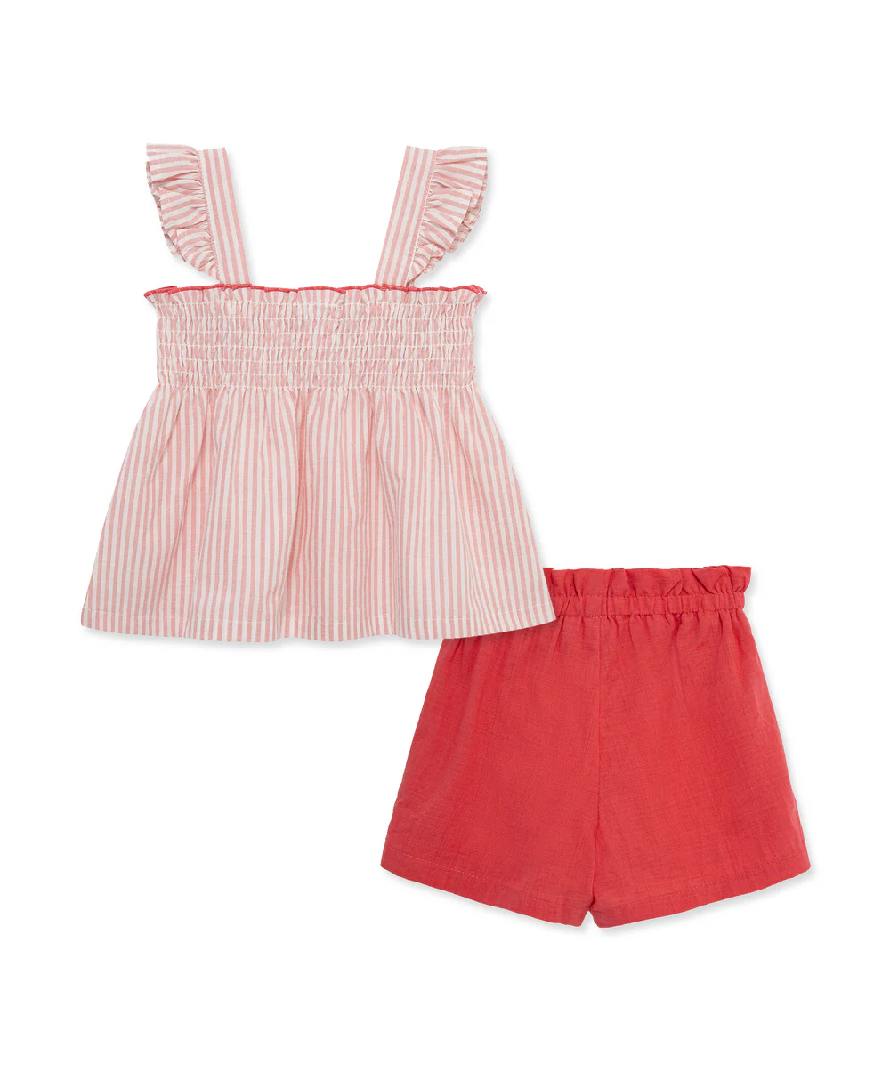 Strawberry Flutter Woven Toddler Set