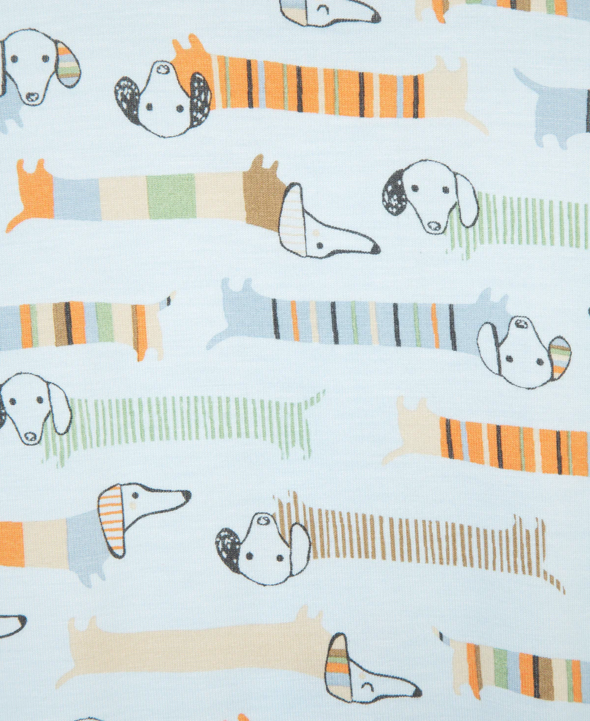 Blue Puppy Zipper Footie